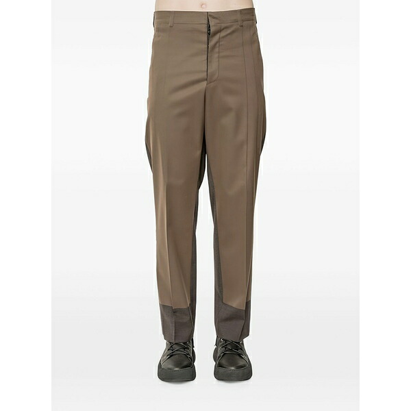 マルタンマルジェラ メンズ カジュアルパンツ ボトムス Two-tone wool trousers Grey|asty