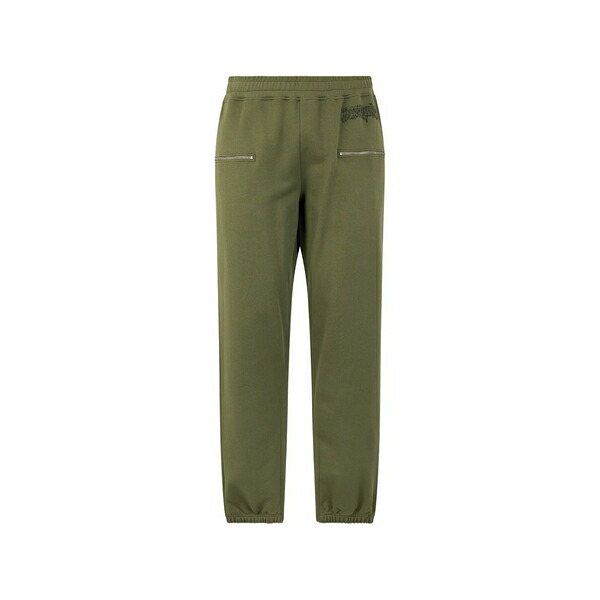 モスキーノ メンズ カジュアルパンツ ボトムス Zip-detail track pants Green｜asty