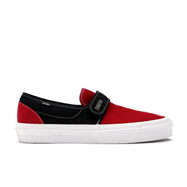 Vans バンズ メンズ スニーカー  【Vans Slip-On 47 V DX Fear of God Red Black】  大きさ US_9(27.0珊) Red/Black-Suede