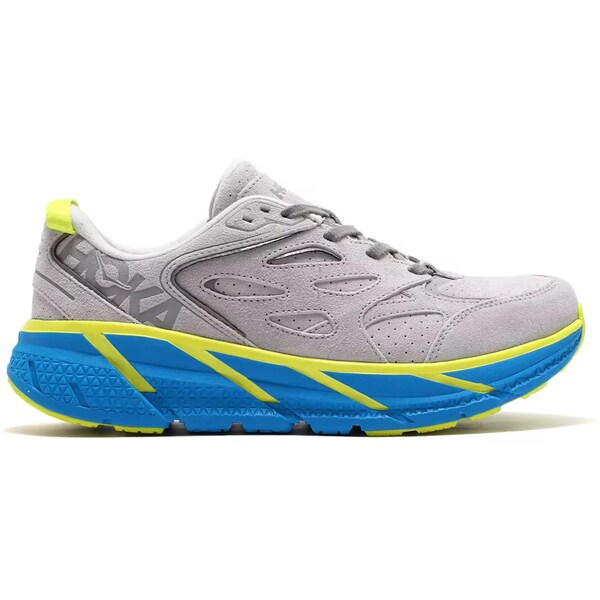 Hoka One One ホカオネオネ メンズ スニーカー 【Hoka One One Clifton L Suede Lunar Rock Diva Blue】 サイズ US_7.5(25.5cm) Lunar Rock/Diva Blue｜asty