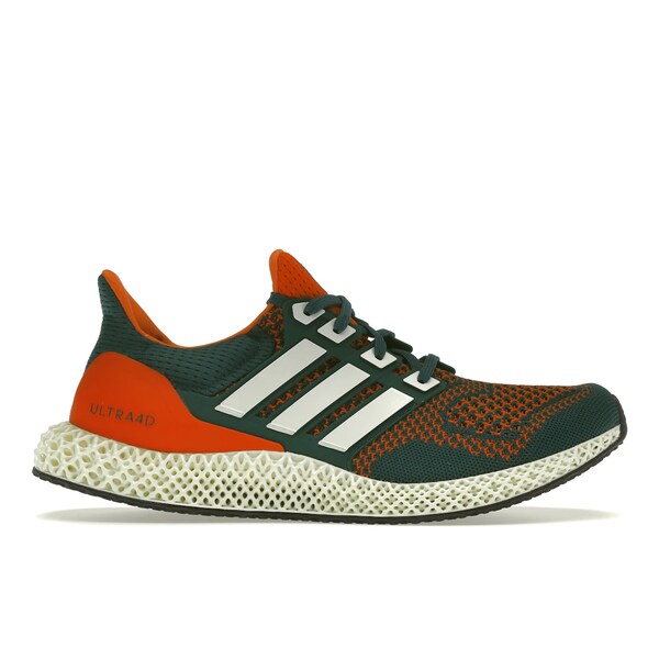 adidas アディダス メンズ スニーカー 【adidas Ultra 4D Miami Hurricanes】 サイズ US_10(28.0cm) Collegiate Green/Footwear White/Collegiate Orange|asty