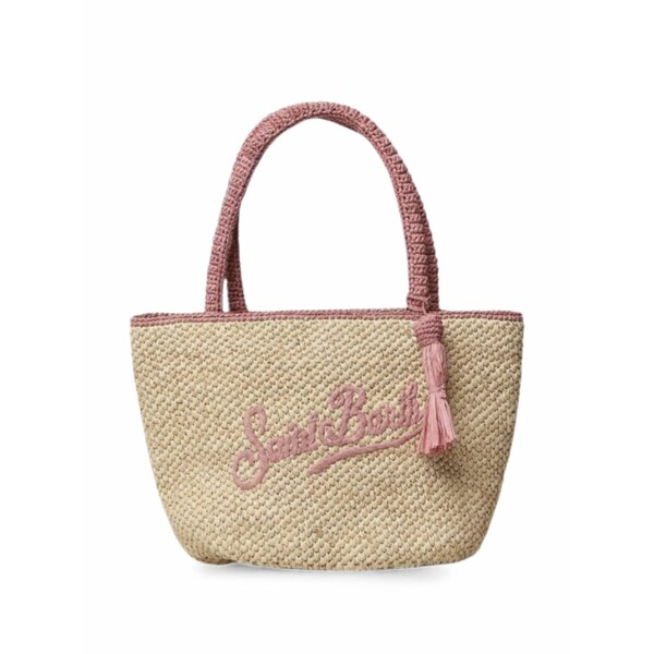 エムシーツーセイントバース レディース トートバッグ バッグ Logo-embroidered tassel-detail tote bag Neutrals｜asty 59,840円