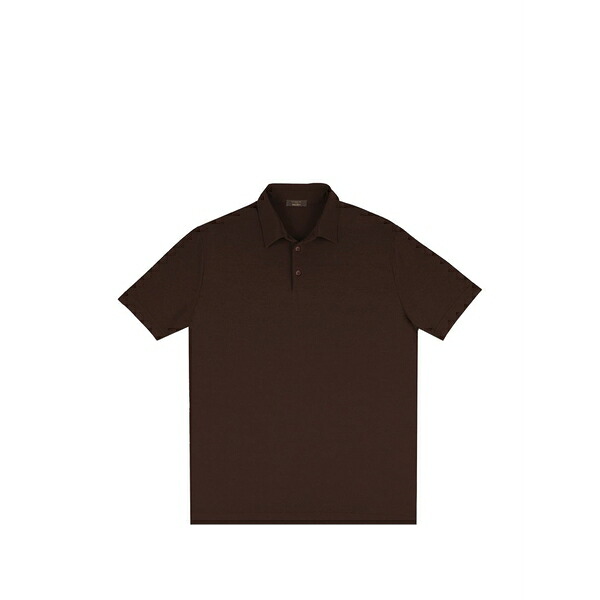 スローウエア メンズ ポロシャツ トップス Ice short-sleeve polo shirt Brown｜asty 51,480円