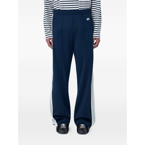 ウェールズ ボナー メンズ カジュアルパンツ ボトムス Motion side-stripe track pants Blue|asty