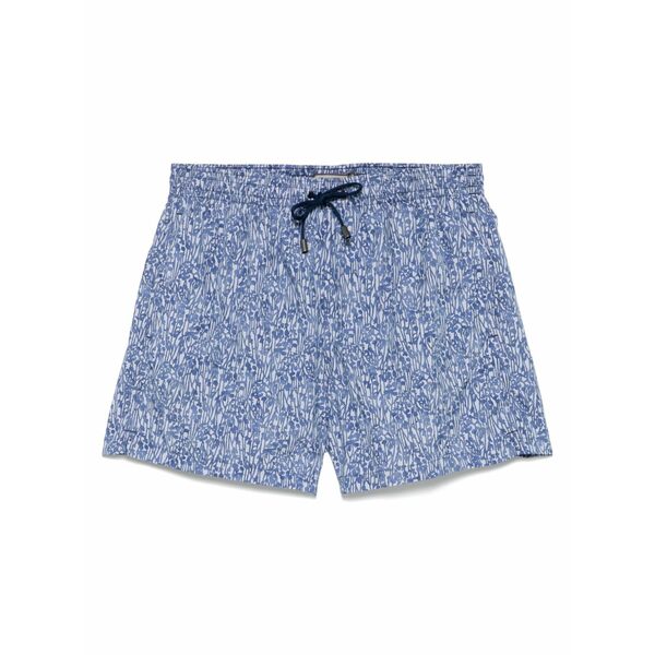 カナーリ メンズ カジュアルパンツ ボトムス Printed swim shorts Blue|asty