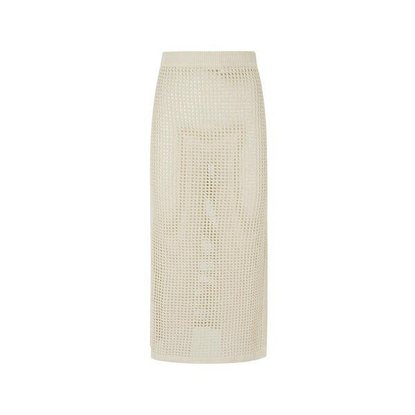 エムシーツーセイントバース レディース スカート ボトムス Darline crochet-knit midi skirt Neutrals|asty