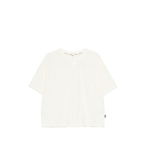ダナ キャラン ニューヨーク レディース Tシャツ トップス Ribbed-knit t-shirt Neutrals|asty