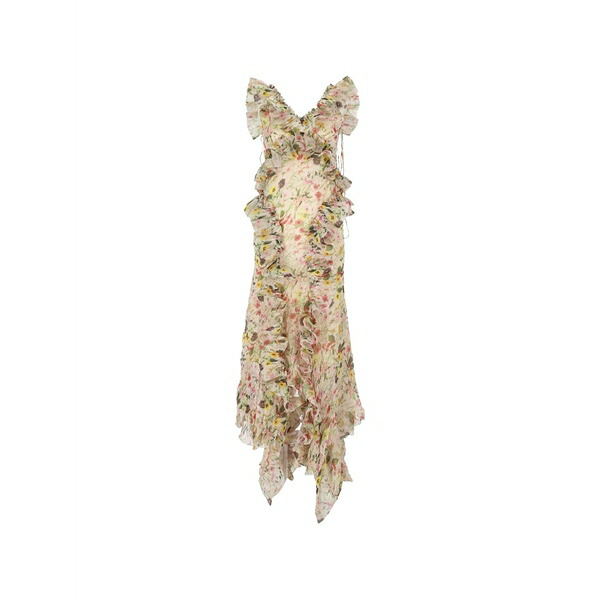 マルケス アルメイダ レディース ワンピース トップス Floral-print asymmetric dress Neutrals｜asty