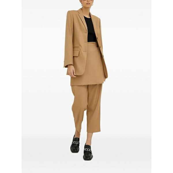 バイマレンバーガー レディース スカート ボトムス Button-detail frayed skirt Brown｜asty