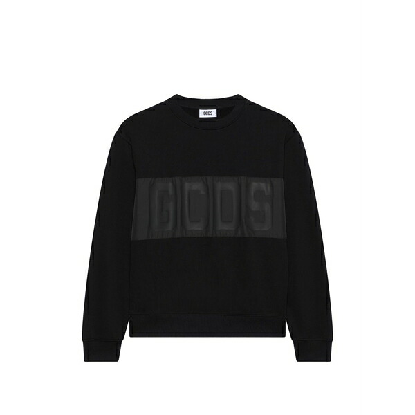 ジーシーディーエス メンズ パーカー・スウェットシャツ アウター Logo-band sweatshirt Black|asty