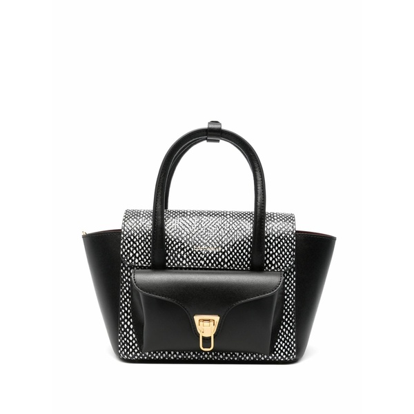 コチネレ レディース トートバッグ バッグ Beat snakeskin-effect tote bag Black|asty
