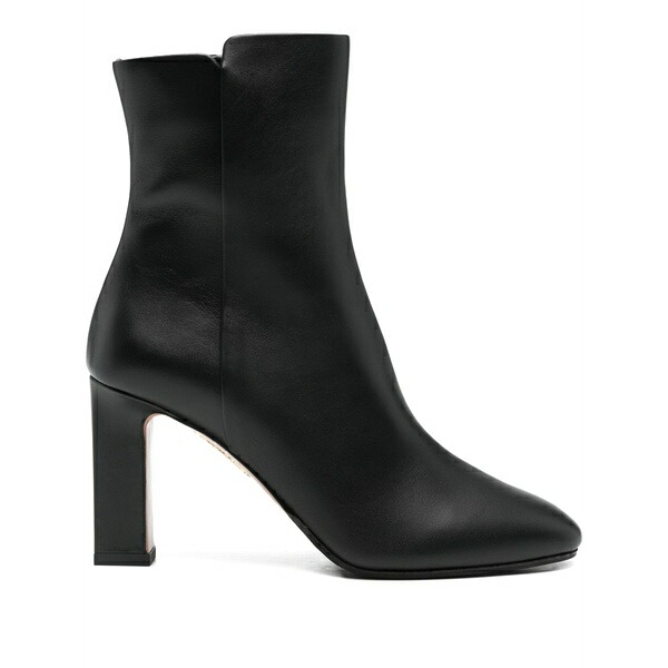 アクアズーラ レディース ブーツ シューズ 80mm zipped round-toe boots Black|asty