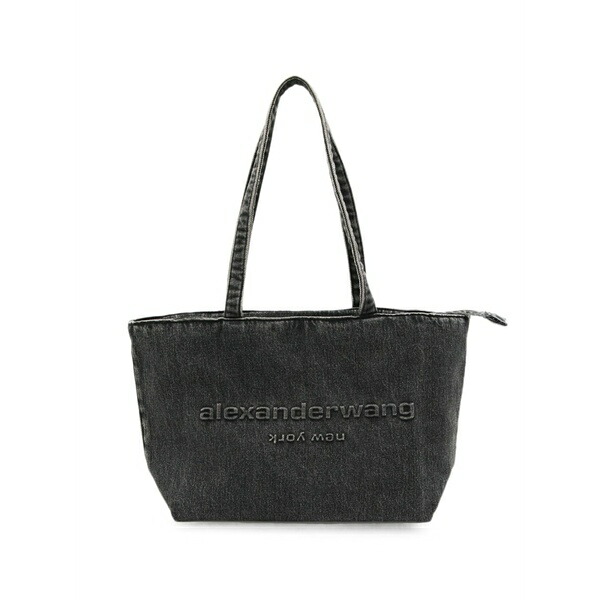 アレキサンダーワン レディース トートバッグ バッグ Logo-embossed denim tote bag Grey|asty