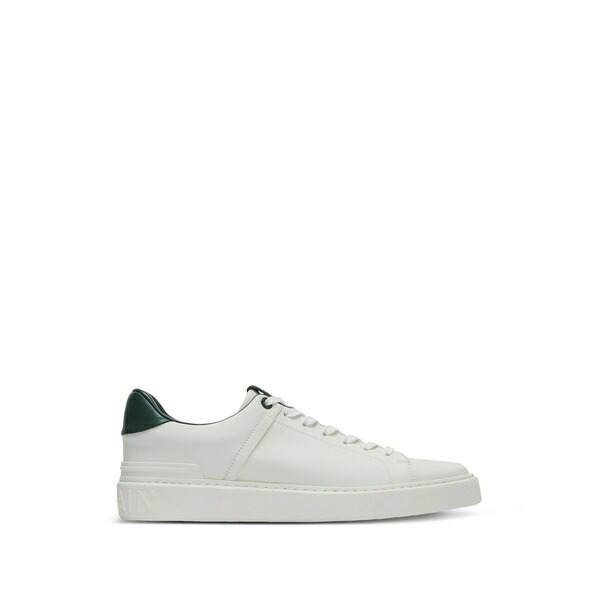 バルマン メンズ スニーカー シューズ B-court smooth leather trainers White|asty