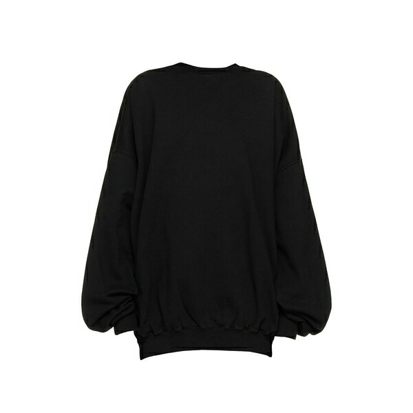 リックオウエンス レディース ニット&セーター アウター Crew-neck oversized sweater Black｜asty