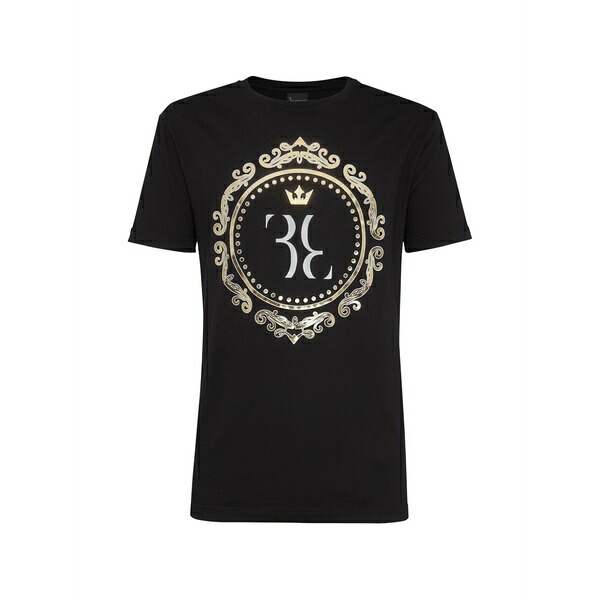 ビリオネア メンズ Tシャツ トップス Baroque-print round-neck t-shirt Black｜asty 54,480円