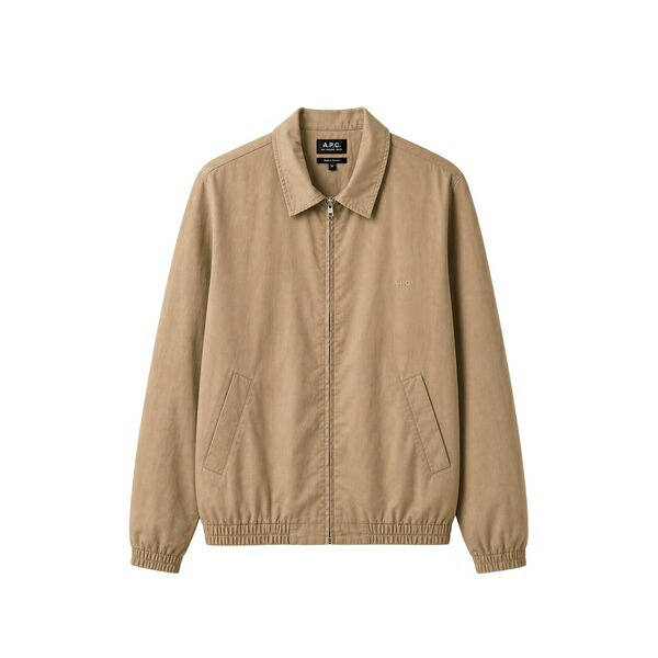 アーペーセー レディース ジャケット＆ブルゾン アウター Logo-embroidered zip-up jacket Neutrals｜asty