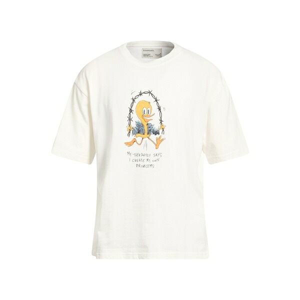 【送料無料】 ドムレベル メンズ Tシャツ トップス T-shirts White｜asty