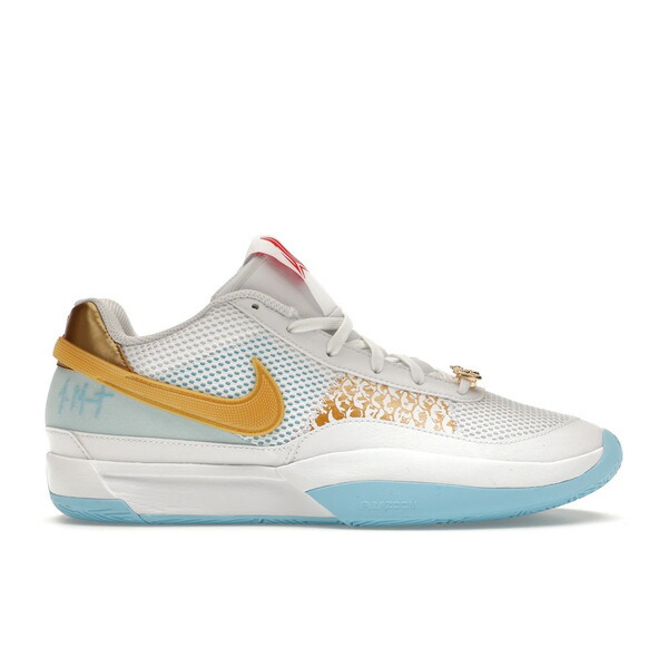 Nike ナイキ メンズ スニーカー 【Nike Ja 1 Year of the Dragon】 サイズ US_8.5(26.5cm) White/Aquarius Blue/Glacier Blue/Metallic Gold画像