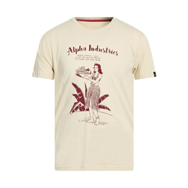 【送料無料】 アルファインダストリーズ メンズ Tシャツ トップス T-shirts Beige