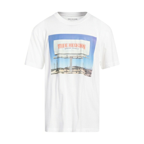 【送料無料】 トゥルーレリジョン メンズ Tシャツ トップス T-shirts White|asty