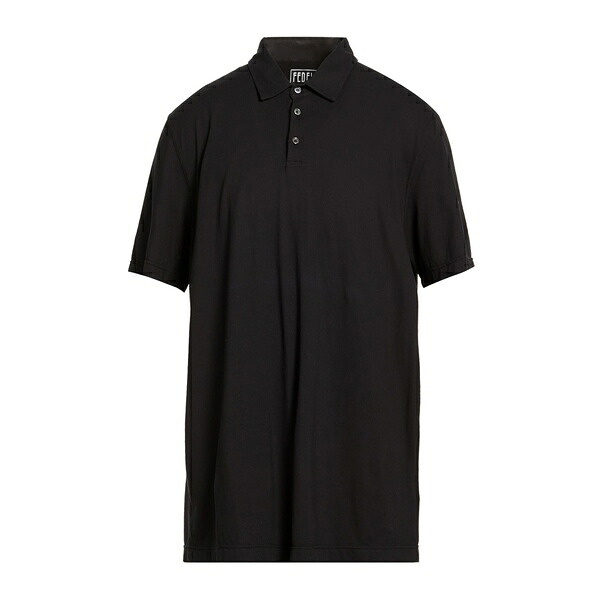 【送料無料】 フェデーリ メンズ Tシャツ トップス Polo shirts Black