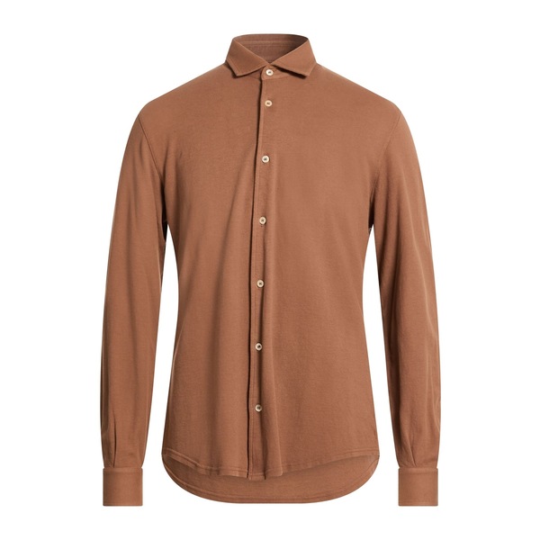 【送料無料】 フェデーリ メンズ シャツ トップス Shirts Brown|asty