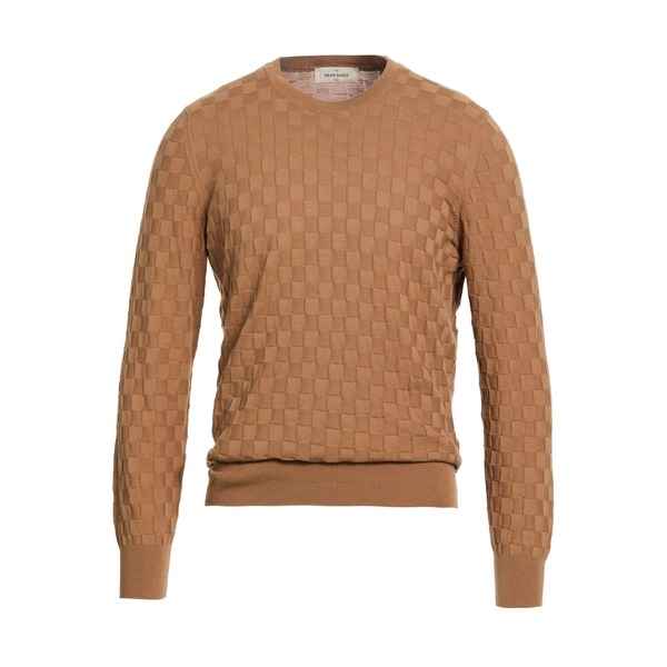 【貨物輸送無料】 グランサッソ メンズ 編み物\u0026プルオーバー アウター Sweaters Brown