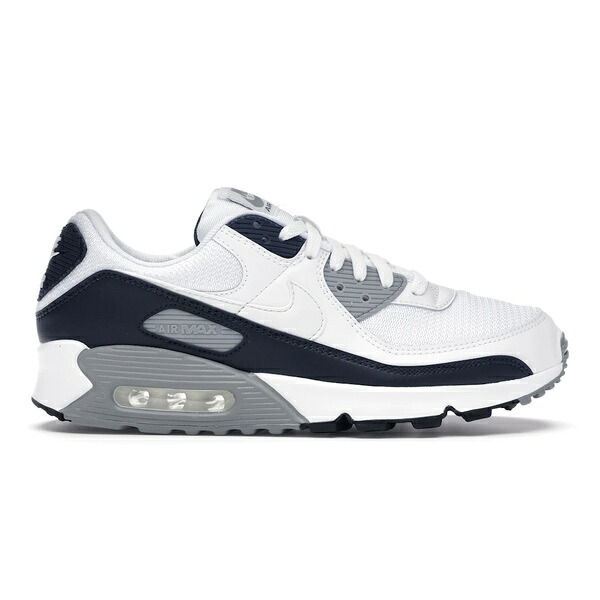 Nike ナイキ メンズ スニーカー  【Nike Air Max 90 White Grey Obsidian】  大きさ US_12(30.0珊) White/Light Smoke Grey-Particle Grey-Obsidian