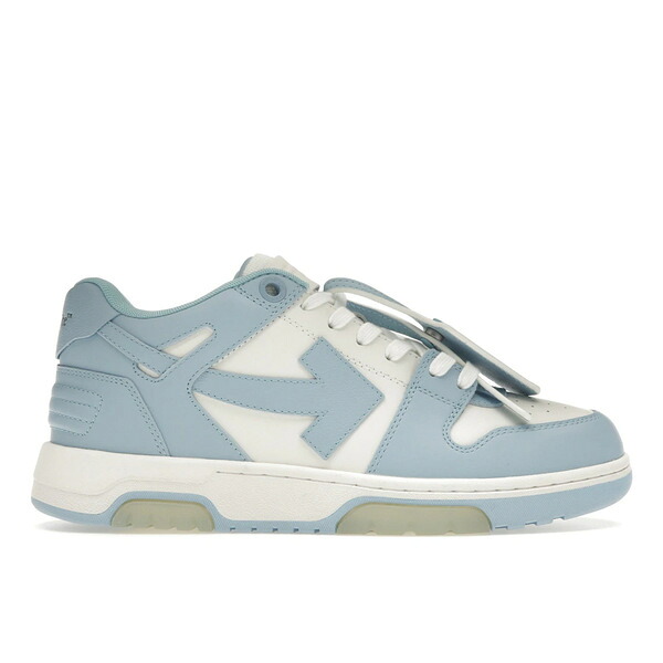 OFF-WHITE 象牙色 メンズ スニーカー  【OFF-WHITE OOO Low Out Of Office Calf Leather White Light Blue】  大きさ US_9(27.0糎) White Light Blue