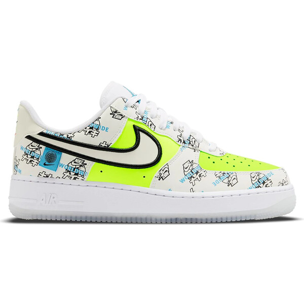 Nike ナイキ メンズ スニーカー  【Nike Air Force 1 Low Worldwide Katakana White】  大きさ US_9(27.0珊) White/White-Black-Volt-Blue Fury