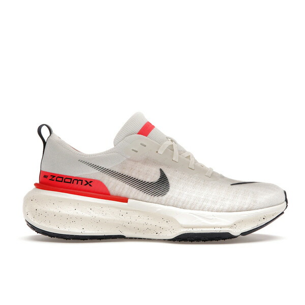 Nike ナイキ メンズ スニーカー  【Nike ZoomX Invincible Run 3 White Bright Crimson】  大きさ US_10.5(28.5珊) White/Obsidian-Sail-Oatmeal-Bright Crimson