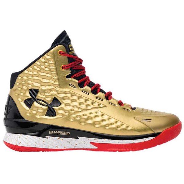 Under Armour アンダーアーマー メンズ スニーカー  【Under Armour Curry 1 Retro All American (2021)】  大きさ US_12(30.0糎) Metallic Gold/Black/Red