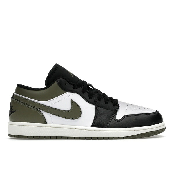 Jordan ジョーダン メンズ スニーカー  【Jordan 1 Low Black Toe Medium Olive】  大きさ US_M_18 Black/Medium Olive/White