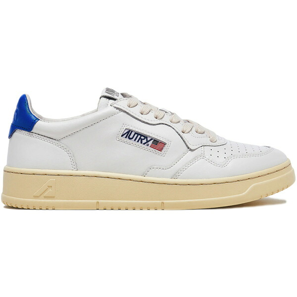 Autry オートリー メンズ スニーカー  【Autry Medalist Leather Low White Azure】  大いさ EU_41(26.0糎) White/Azure/Cream