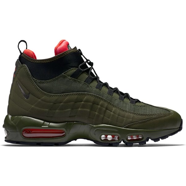 Nike ナイキ メンズ スニーカー  【Nike Air Max 95 Sneakerboot Dark Loden】  大きさ US_9(27.0珊) Dark Loden/Black-Cargo Khaki-Bright Crimson