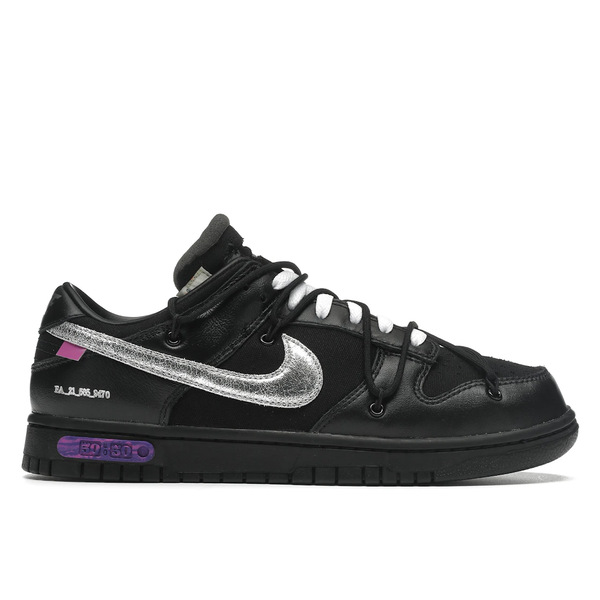 Nike ナイキ メンズ スニーカー  【Nike Dunk Low Off-White Lot 50】  大きさ US_7.5(25.5珊) Black/Metallic Silver-Black