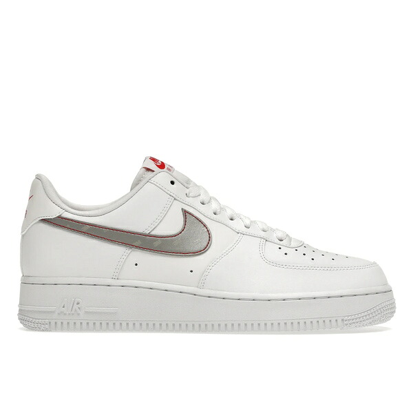 Nike ナイキ メンズ スニーカー  【Nike Air Force 1 Low 3M Swoosh White】  大きさ US_8.5(26.5珊) White/Metallic Silver-Total Orange-White