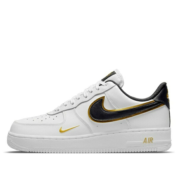 Nike ナイキ メンズ スニーカー  【Nike Air Force 1 \u002707 LV8 \u0027Metallic Swoosh Pack - White Metallic Gold\u0027 DA8481-100】  大きさ US_M_13