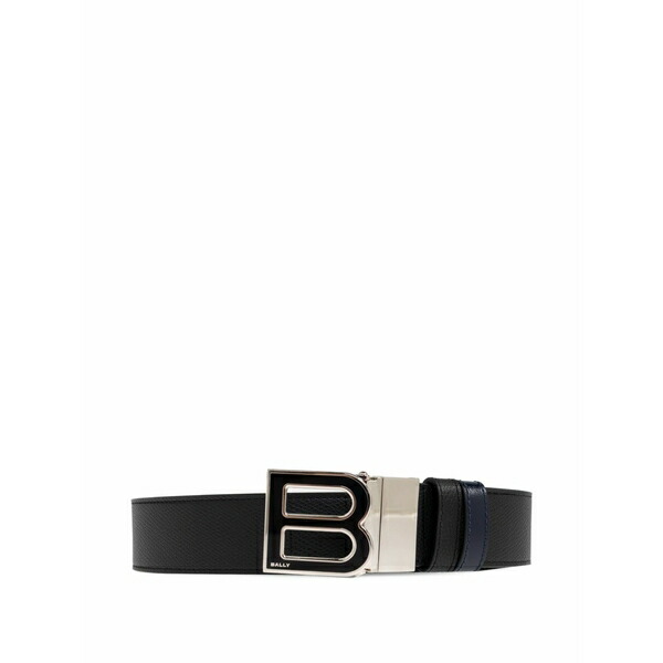 バリー メンズ 胴締め 佩び物 Logo-buckle belt Black