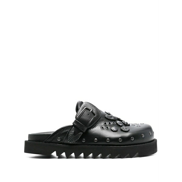 トーガ ピューラ レディース サンダル シューズ Eyelet-metal mules Black|asty