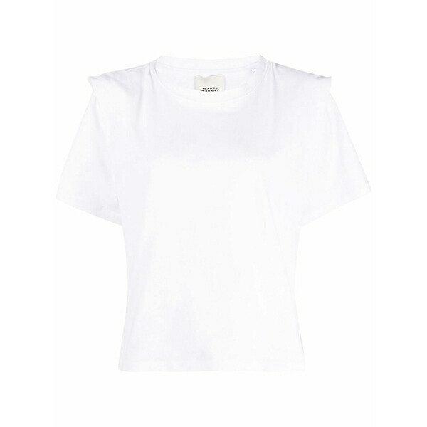 イザ呼びりん マラン レディース ティーシャツ トップス Zelitos pleat-detail t-shirt White トップス-レディースファッション-Tシャツ・カットソー