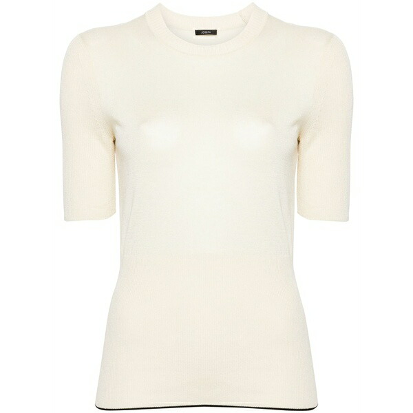 ジョセフ レディース ニット&セーター アウター Contrasting-trim fine-knit jumper Neutrals|asty