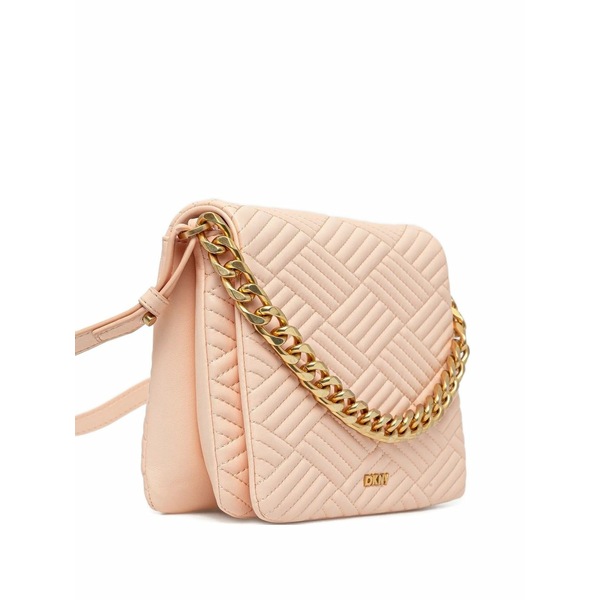ダナ キャラン ニューヨーク州 レディース ショルダーバッグ 御徒面子 Quilted chain-link leather cross body bag  Pink