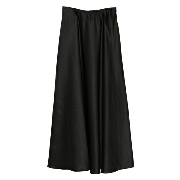 フォルテ フォルテ レディース スカート ボトムス Satin a-line skirt Black|asty