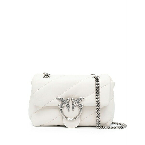 ピンコ レディース ショルダーバッグ バッグ Quilted sheepskin shoulder bag White｜asty