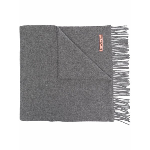 アクネ ストゥディオズ メンズ えり巻き・袈裟・えり巻き 付属物 Fringed wool scarf Grey