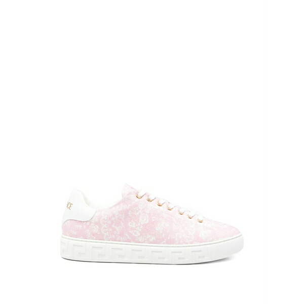 ヴェルサーチ レディース スニーカー シューズ Barocco-pattern low-top sneakers Pink|asty