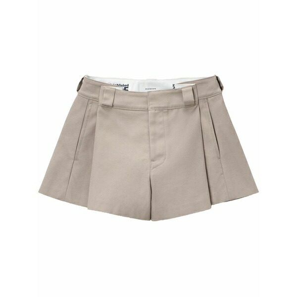 アレキサンダーワン レディース カジュアルパンツ ボトムス High-waisted pleated shorts Neutrals|asty