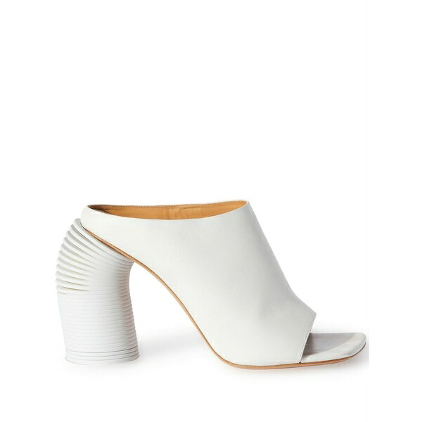 オフホワイト レディース サンダル シューズ Spring leather mules White|asty